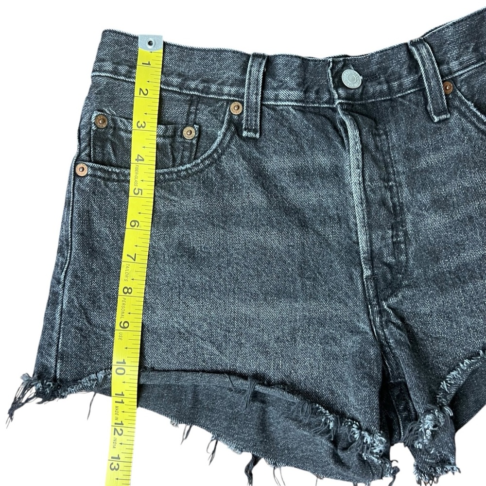 Levi’s 501 Original Jean Shorts Size 28 Washed Black - Picture 9 of 16